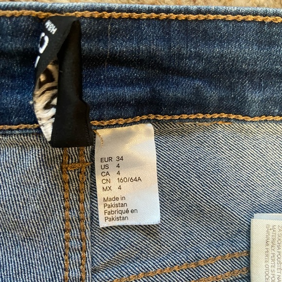 Blue high rise skinny jeans size 4 - Picture 2 of 3